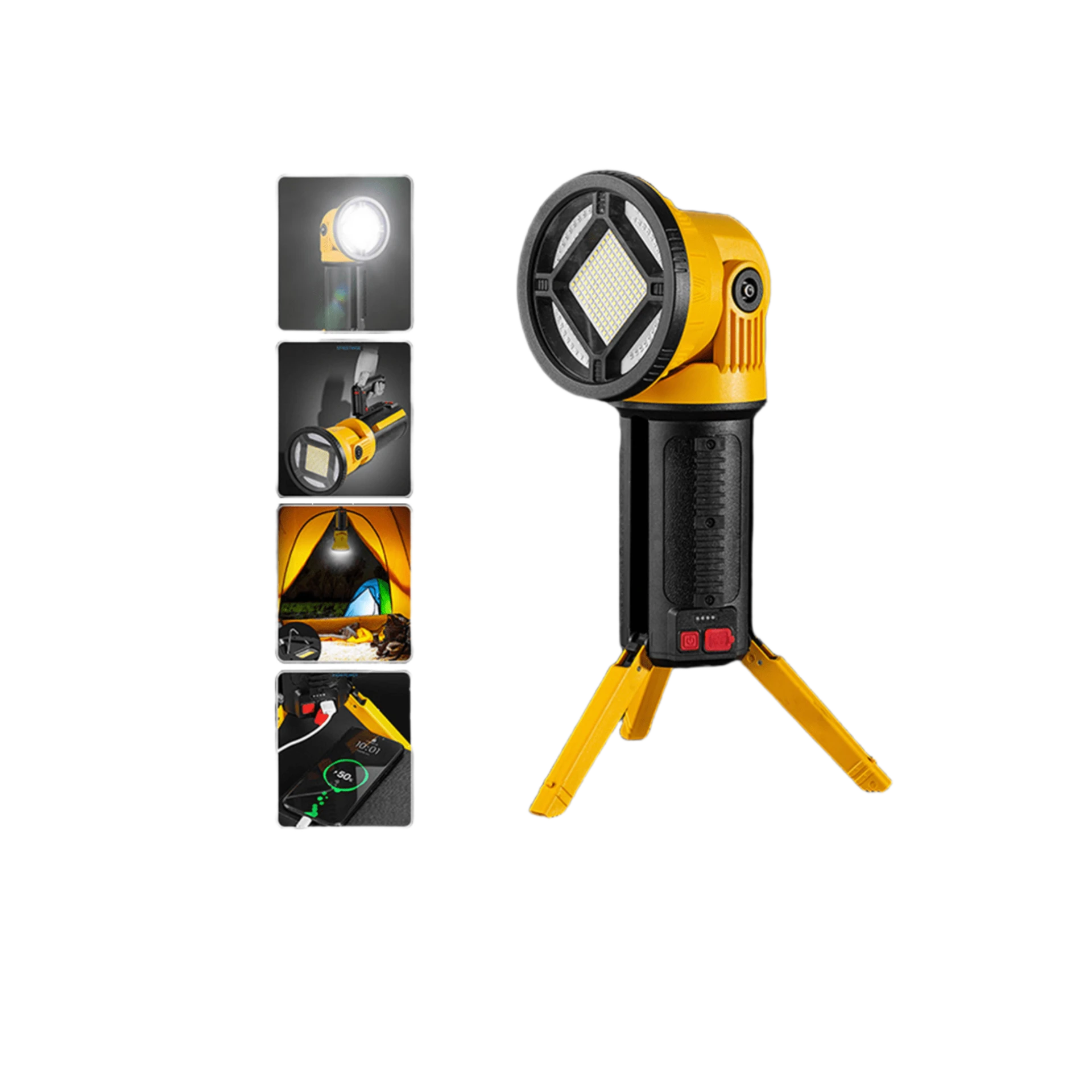 كشاف يدوي متعدد الاستخدامات بشاحن باوربانك