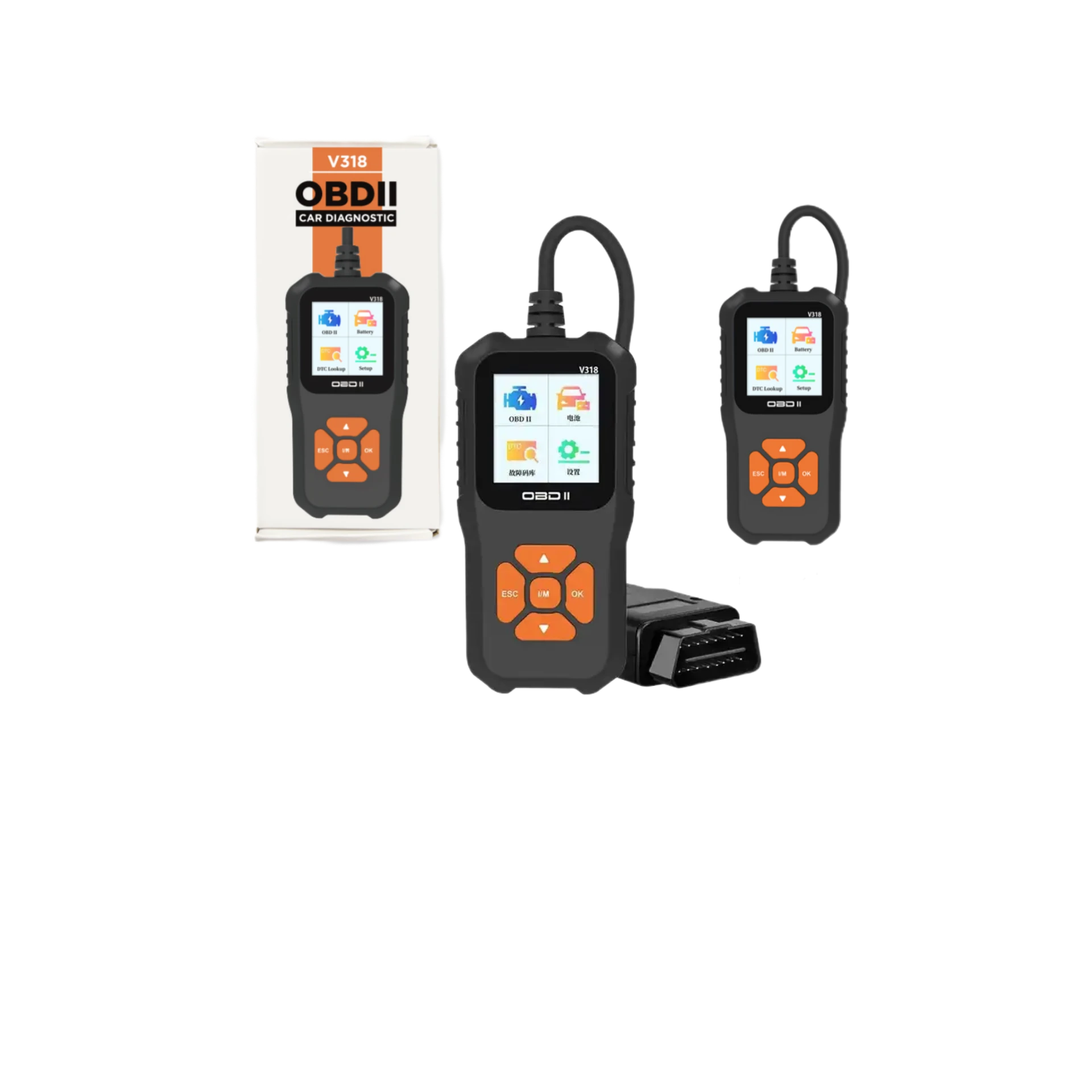 جهاز فحص السيارات من نوع OBDII موديل V318