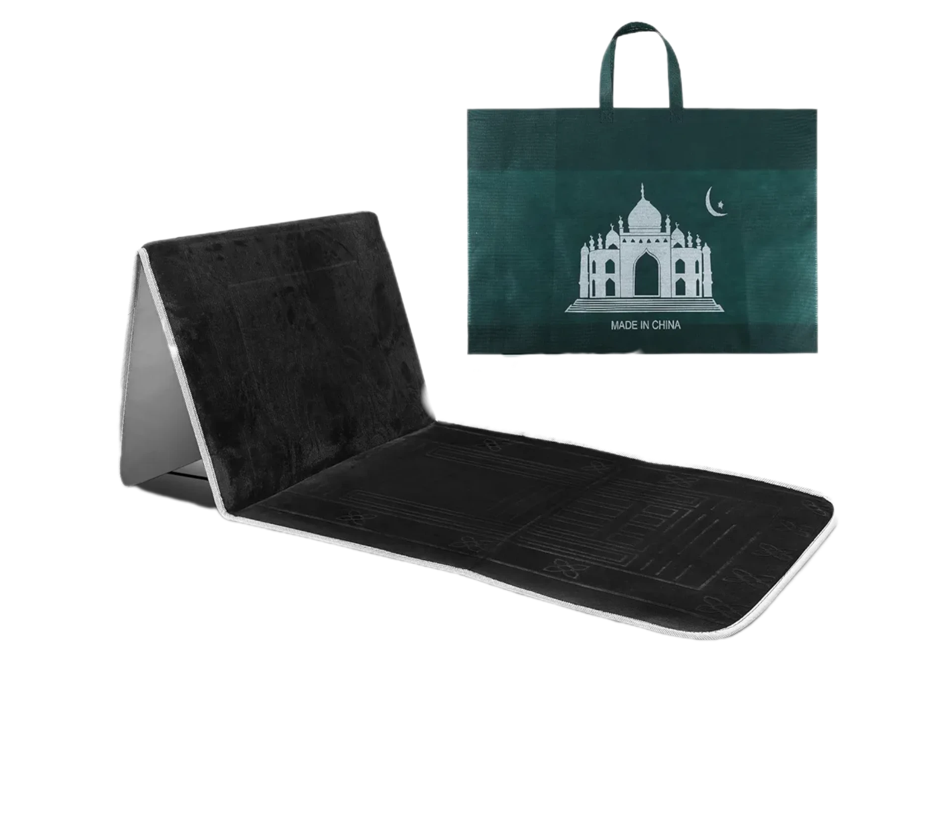 سجادة الصلاة المبطنة مع مسند للظهر